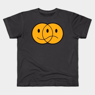 Happy And Sad Emoji Faces Kids T-Shirt